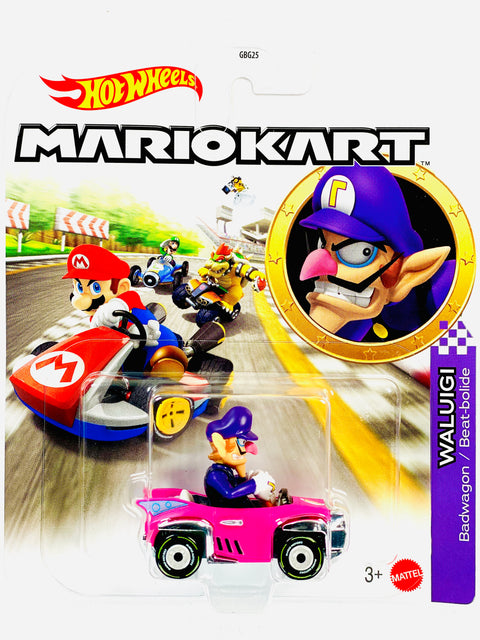 Hot Wheels 2026 Character Cars Mario Kart Waluigi Badwagon