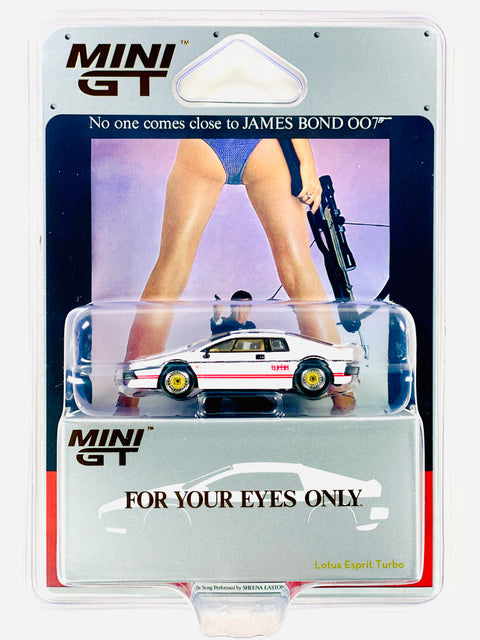 Mini GT Mijo Exclusive Lotus Esprit Turbo White James Bond 007 “For Your Eyes Only” English Packaging #907E