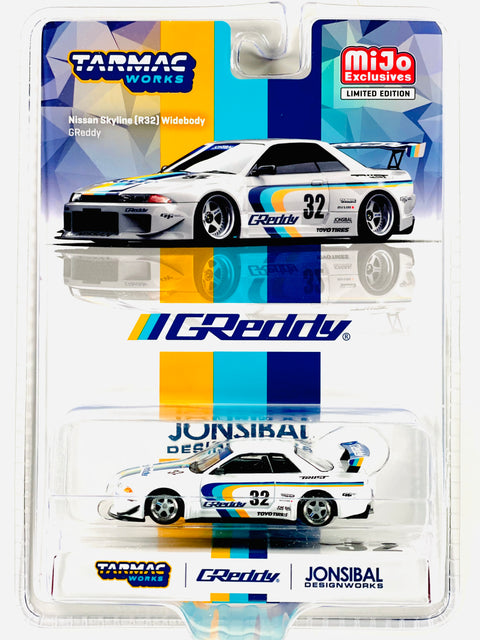 Tarmac Works Mijo Exclusive Nissan GT-R R32 Widebody Jonsibal Designworks & Greddy