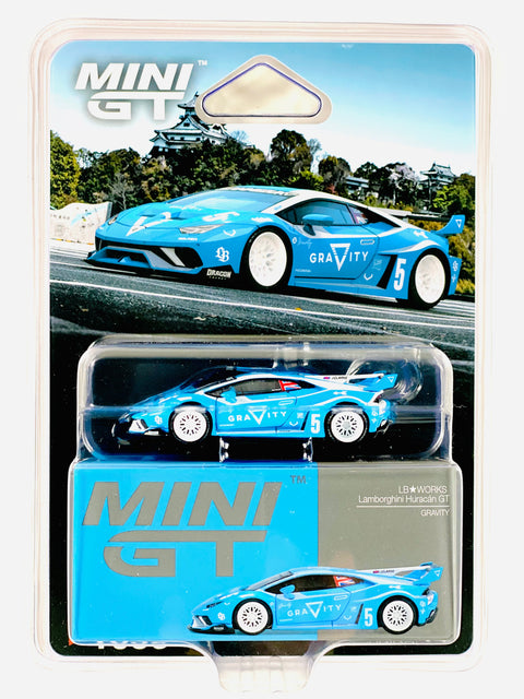 Mini GT Mijo Exclusive LB WORKS Lamborghini Huracán GT Gravity Blue #1055