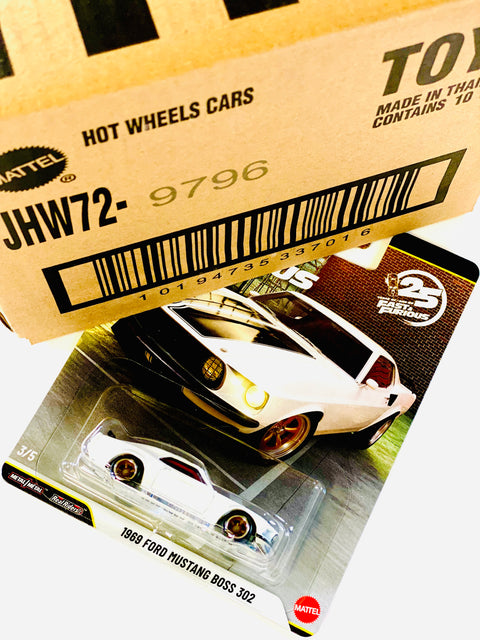 Hot Wheels 2026 Fast & Furious 25th Anniversary 1969 Ford Mustang Boss 302 Cruiser Factory Sealed Solid Pack (10 Cars)