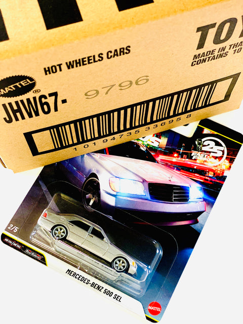 Hot Wheels 2026 Fast & Furious 25th Anniversary Mercedes-Benz 500 SEL Factory Sealed Solid Pack (10 Cars)