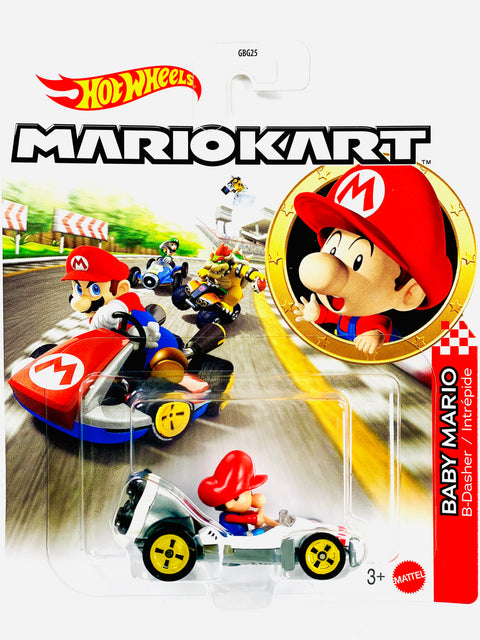 Hot Wheels 2026 Character Cars Mario Kart Baby Mario B-Dasher
