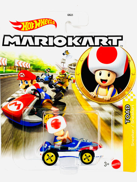 Hot Wheels 2026 Character Cars Mario Kart Toad Sneeker - Damaged Card