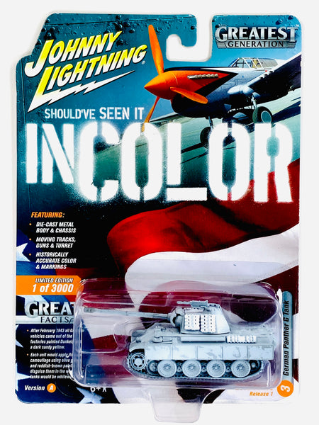 Johnny Lightning German Panther Tank 限定版 Johnny Lightning Greatest Generation German Panther G Tank Chase