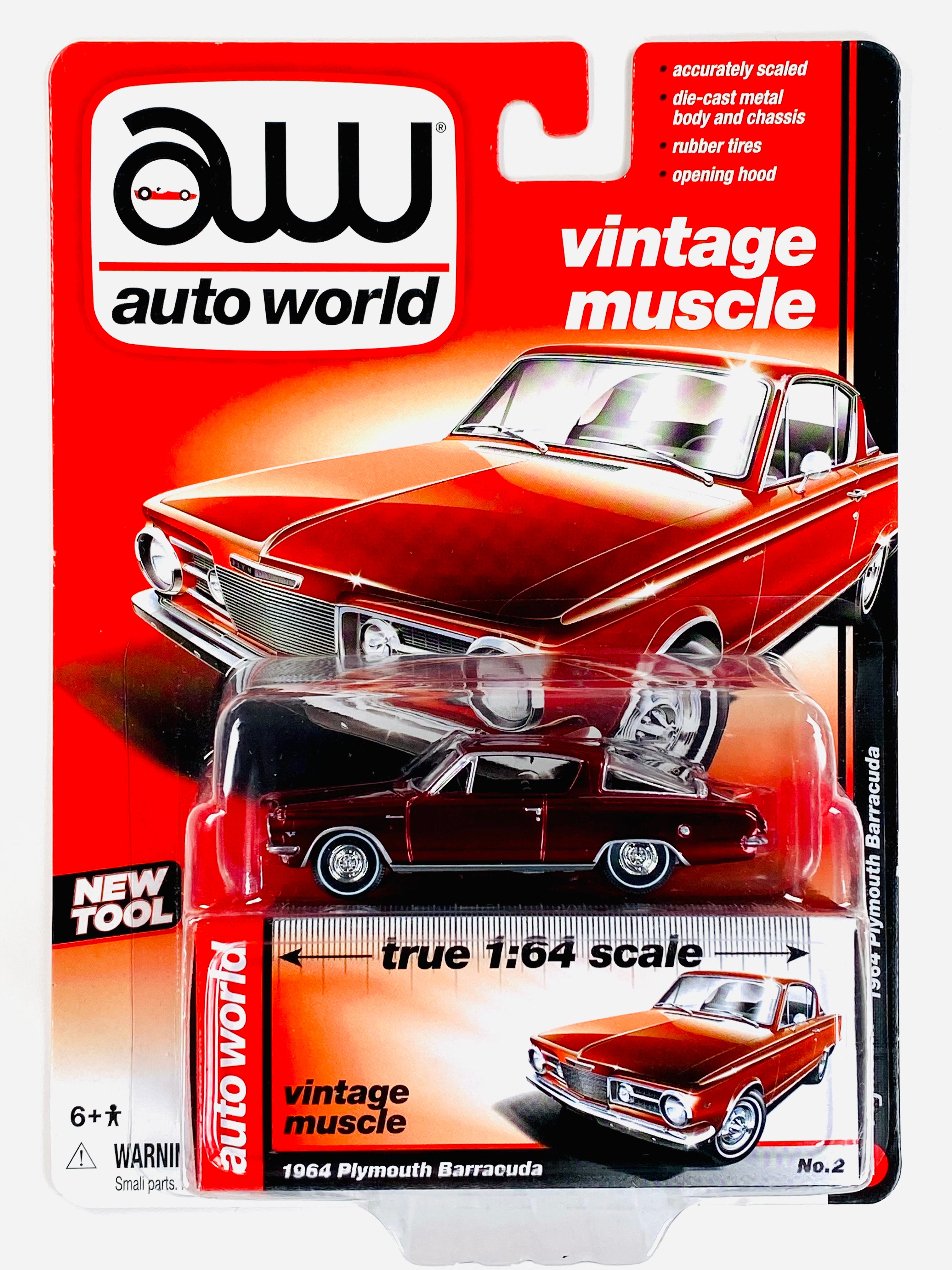 プジョー　PX-8 1964-1965 Auto World Vintage Muscle 1964 Plymouth Barracuda Chase – Jcardiecast