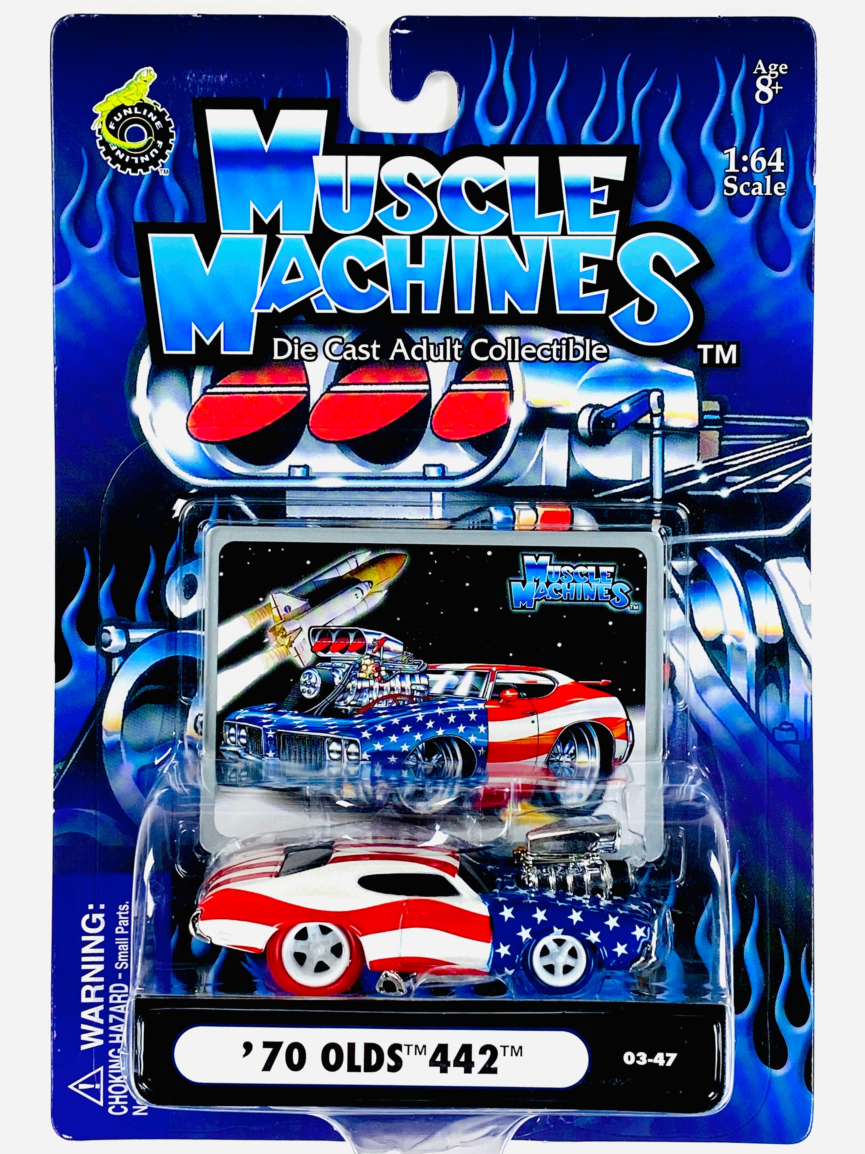 Muscle Machines '70 Olds 442 Chase - Damaged Card – Jcardiecast