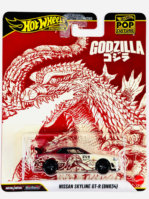 Hot Wheels 2026 Pop Culture Case N Godzilla Nissan Skyline GTR (BNR34)