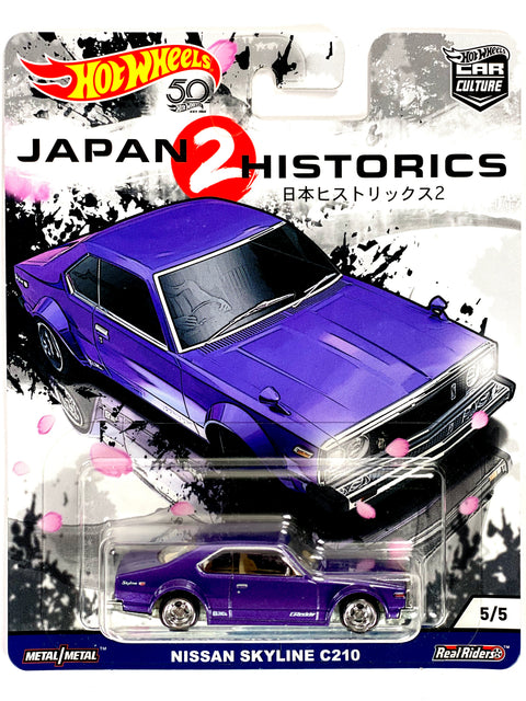 Hot Wheels 2018 Car Culture Japan Historics 2 Nissan Skyline C210 - Damaged Card/Blister