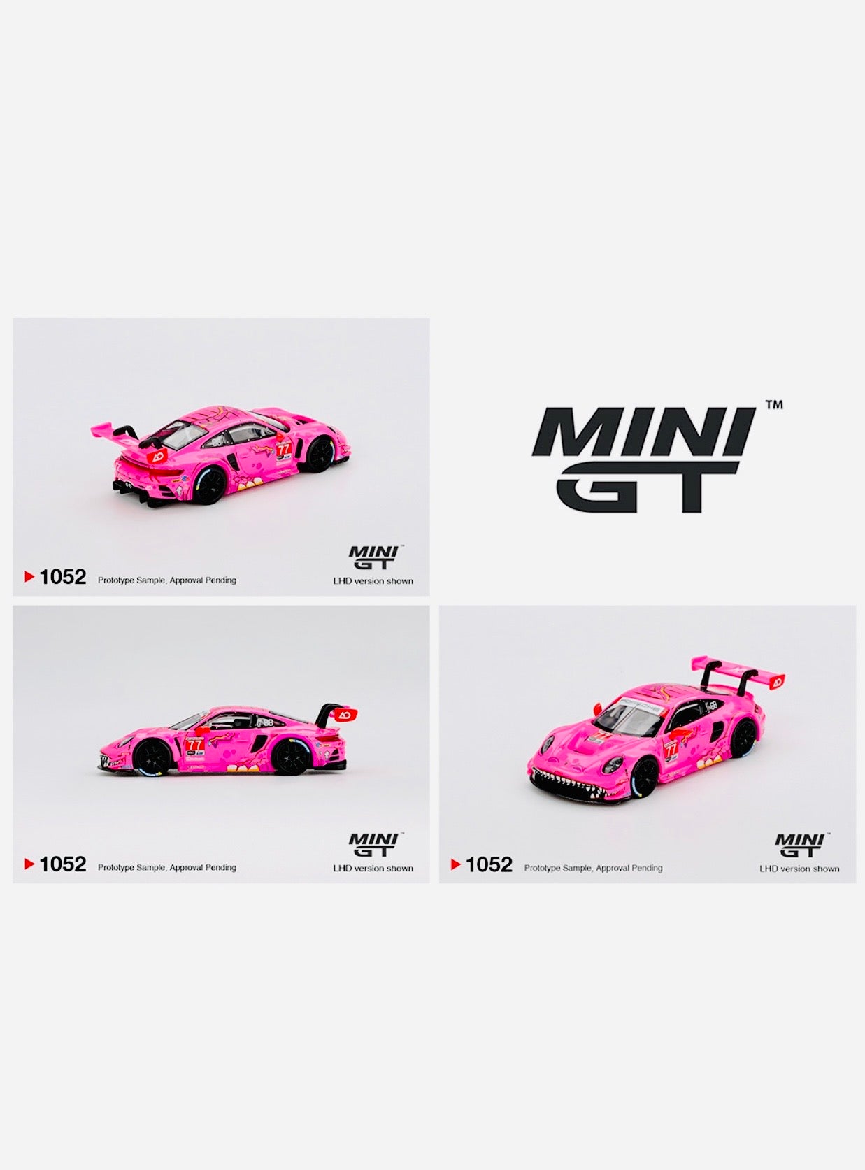 Mini GT Mijo Exclusive Porsche 911 GT3 R #77 AO Racing 2024 IMSA