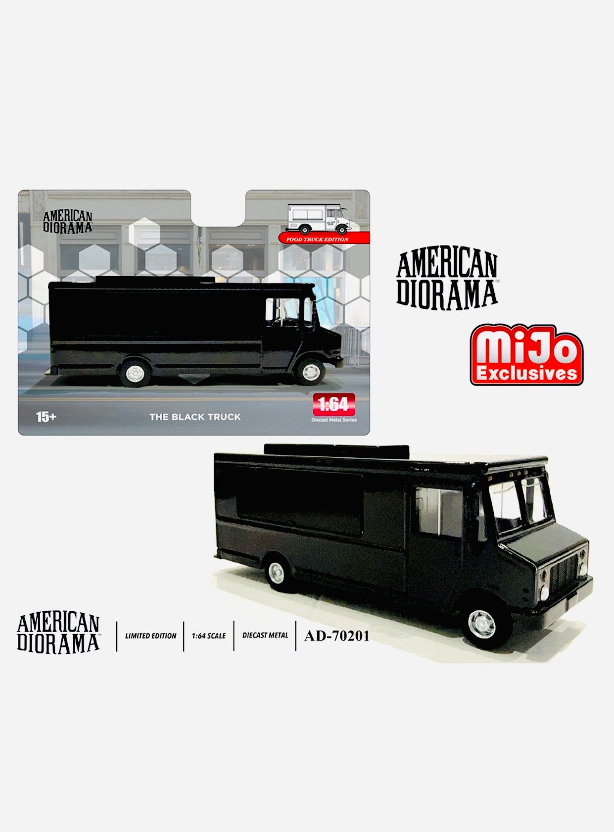 American Diorama Mijo Exclusive Food Truck Black – Jcardiecast