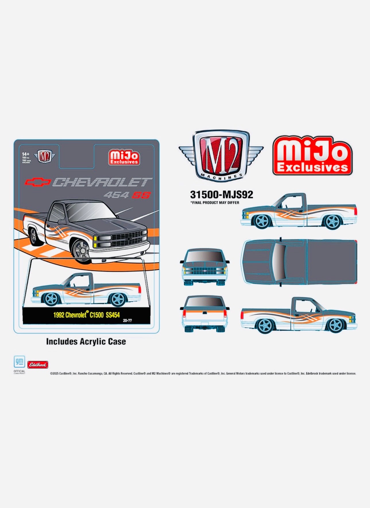 M2 Machines Mijo Exclusive 1992 Chevrolet C1500 SS 454 Truck