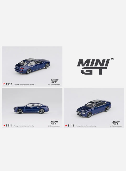 Mini GT Mijo Exclusive BMW i7 xDrive60 Tanzanite Blue Metallic #1111