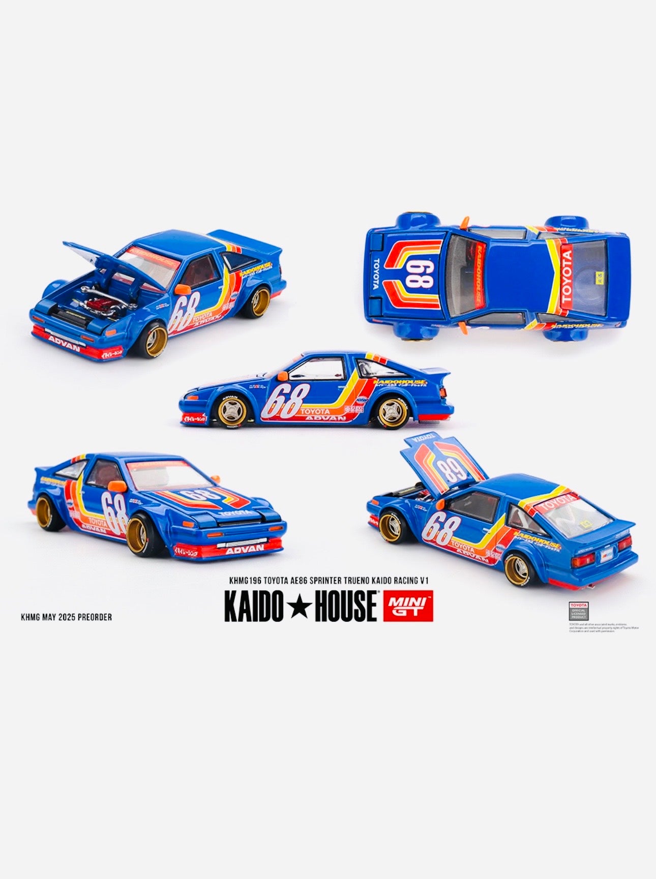 Mini GT x Kaido House Collab Factory Sealed Toyota AE86 Sprinter