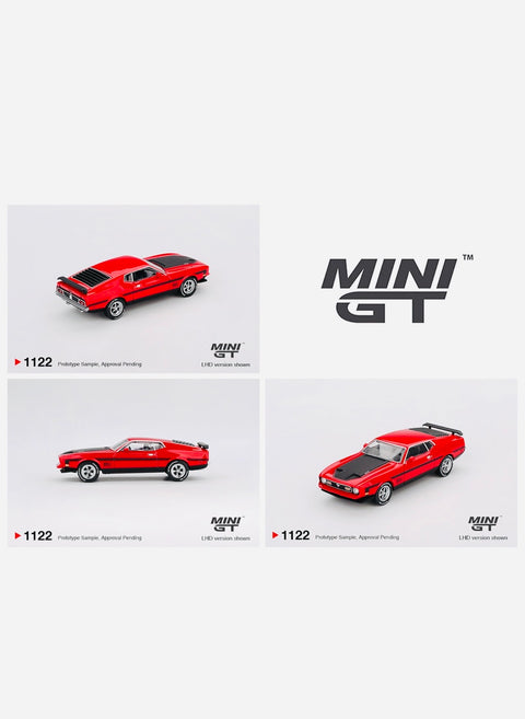Mini GT Mijo Exclusive Ford Mustang Mach1 1971 Race Red #1122