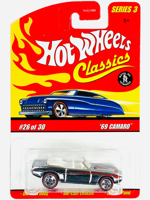 Hot Wheels 2006 Classics Series 3 '69 Camaro Chrome - Damaged Card/Blister