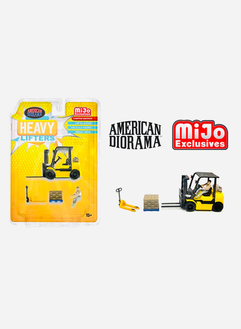 American Diorama Mijo Exclusive Heavy Lifters Forklift Set