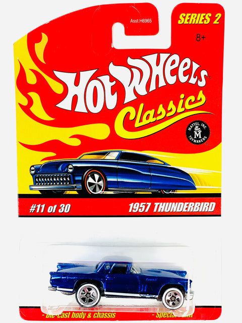 Hot Wheels 2005 Classics Series 2 1957 Thunderbird Blue - Damaged Card/Blister