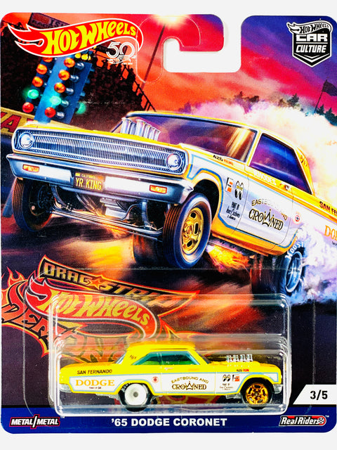 Hot Wheels 2018 Car Culture Dragstrip Demons '65 Dodge Coronet - Damaged Card