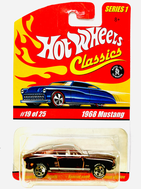 Hot Wheels 2004 Classics Series 1 1968 Mustang Dark Red - Damaged Card/Blister