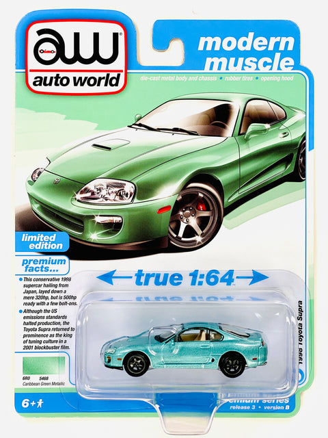 Auto World Modern Muscle 1998 Toyota Supra in Caribbean Green Metallic
