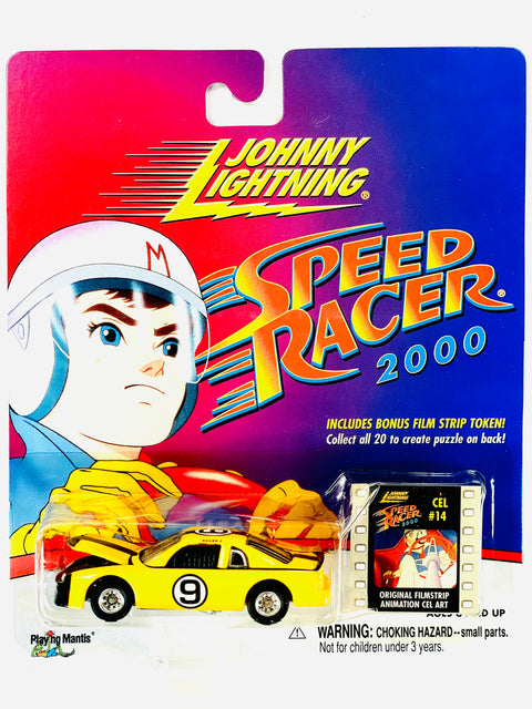 Johnny Lightning Playing Mantis Speed Racer Racer X Stock Car (Random Clip Number) - Damaged Card/Blister