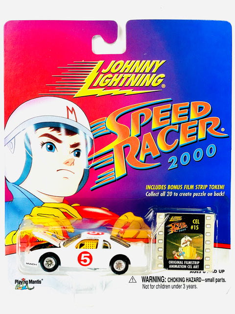 Johnny Lightning Playing Mantis Speed Racer Mach 5 Stock Car (Random Clip Number) - Damaged Card/Blister