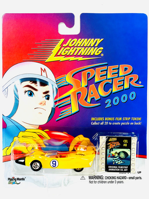 Johnny Lightning Playing Mantis Speed Racer Racer X Shooting Stars (Random Clip Number) - Damaged Card/Blister