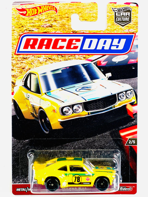 Hot Wheels 2017 Car Culture Race Day Mazda RX3 - Damaged Card