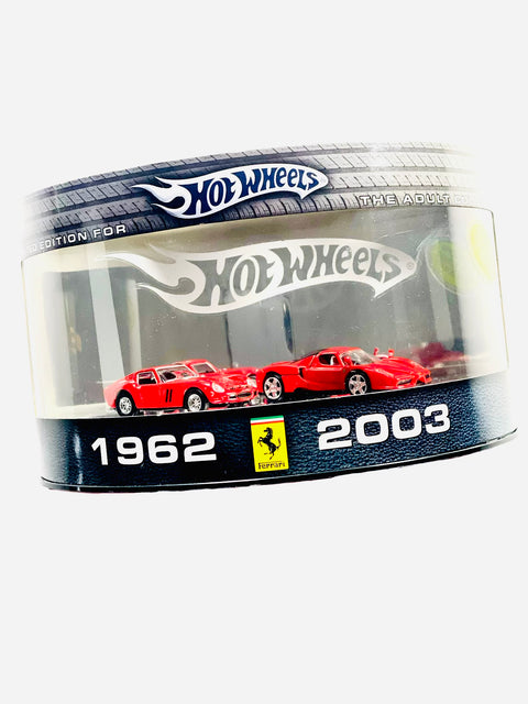 Hot Wheels 2005 Limited Edition Ferrari 250 GTO & Enzo Set of 2 Real Riders - Damaged Box