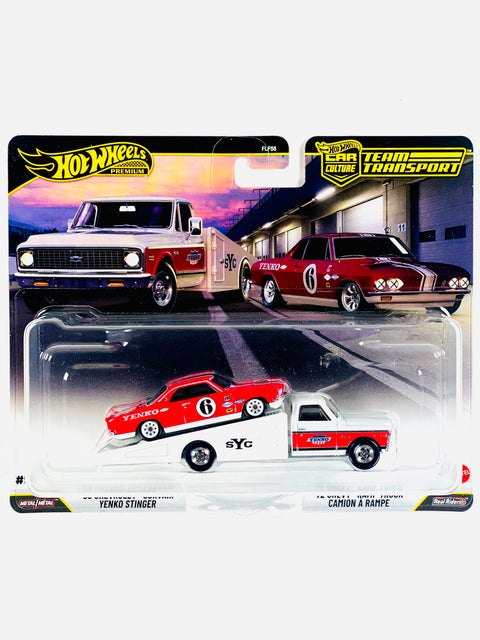 Hot Wheels 2026 Team Transport Case K ’66 Chevrolet Corvair Yenko Stinger ’72 Chevy Ramp Truck #91