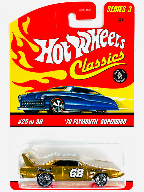 Hot Wheels 2006 Classics Series 3 '70 Plymouth Superbird Gold