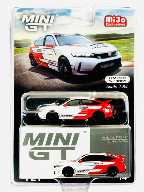 Mini GT Mijo Exclusive Honda Civic Type R #2 2023 Pace Car White #721