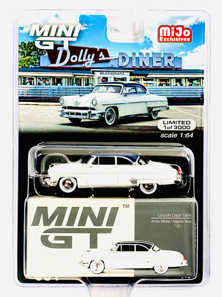 Mini GT Mijo Exclusive Lincoln Capri 1954 Arctic White Atlantic