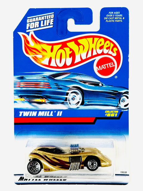 Hot Wheels 1998 Collectors Series Twin Mill II Gold - Damaged Card
