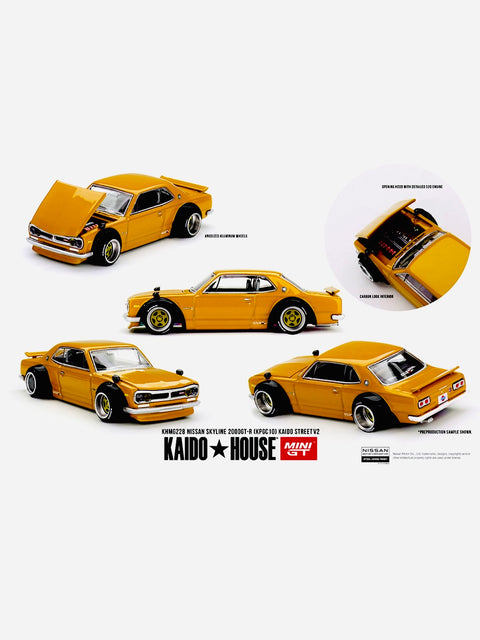 Mini GT x Kaido House Collab Factory Sealed Nissan Skyline 2000 GT-R (KPGC10) Kaido Street V2 #228