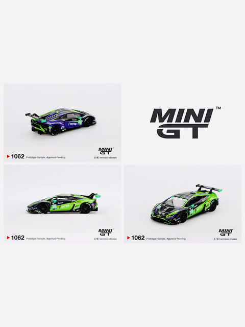 Mini GT Mijo Exclusive Lamborghini Huracán GT3 EVO2 #78 Forte Racing 2024 IMSA Daytona 24 Hrs #1062