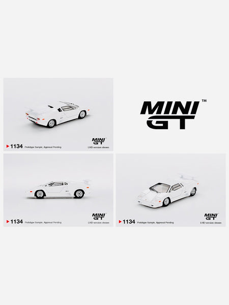 Mini GT Mijo Exclusive Lamborghini Countach 25th Anniversary White