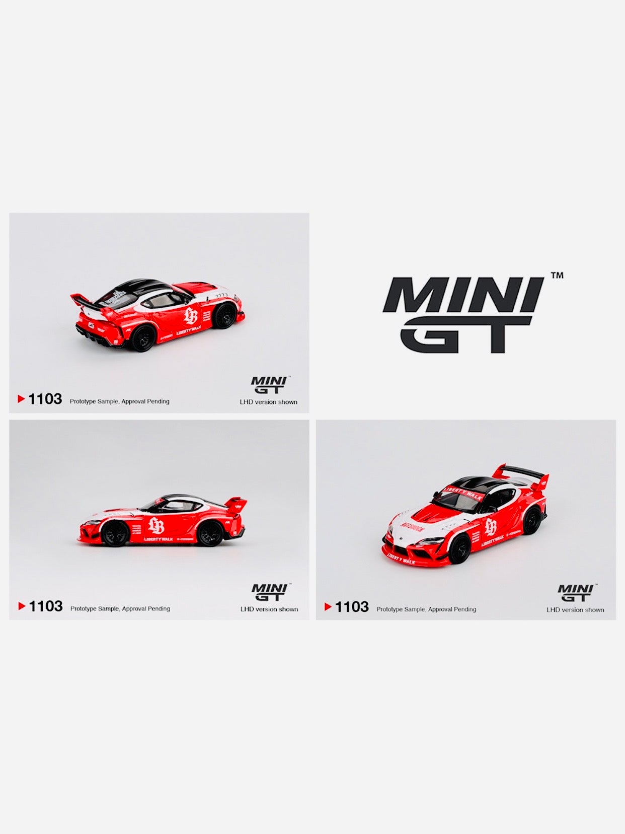 MiNiGT LBWORKS トヨタGRスープラ　JPS mijo限定 Mini GT Mijo Exclusive LB WORKS Toyota GR Supra Red/White #1103