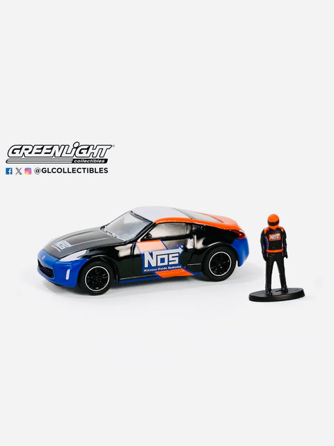 Greenlight The Hobby Shop Series 2020 Nissan 370z NOS with Race Car Driver