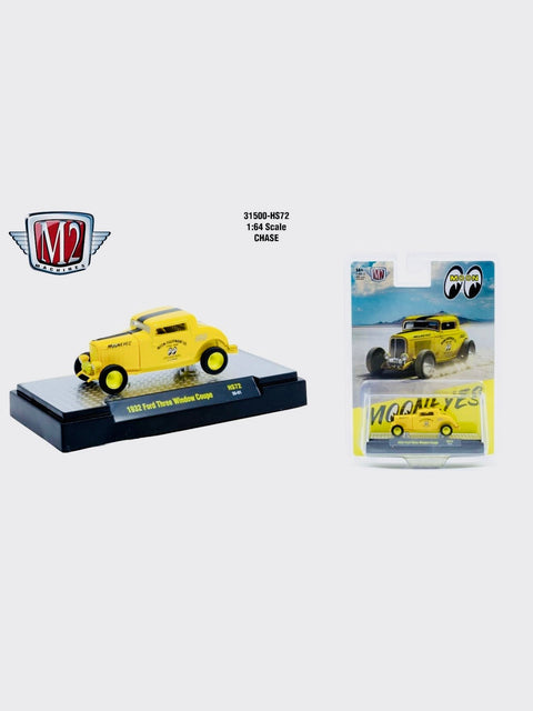 M2 Machines Hobby Exclusive Mooneye’s 1932 Ford Three Window Coupe Chase - Damaged Blister