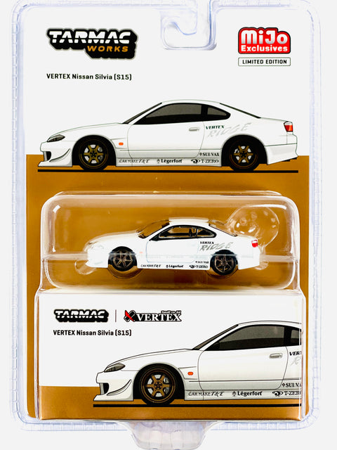 Tarmac Works Mijo Exclusives Global 64 Vertex Nissan Silvia S15 White