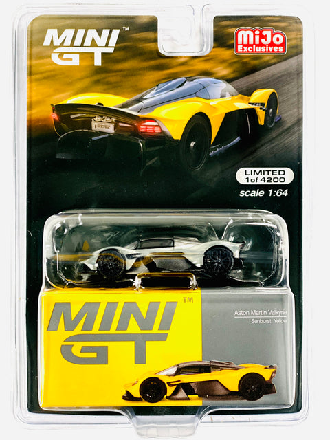 Mini GT Mijo Exclusive Aston Martin Valkyrie Sunburst Yellow #744 Chase