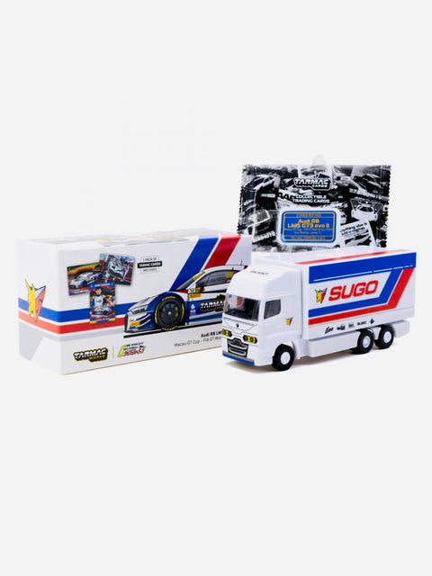 Tarmac Works Factory Sealed Hobby 64 Audi R8 LMS GT3 Evo II Macau GT Cup FIA GT World Cup 2024 Uno Racing #30 w/ Tarmac Cards Combo Set & Truck Packaging