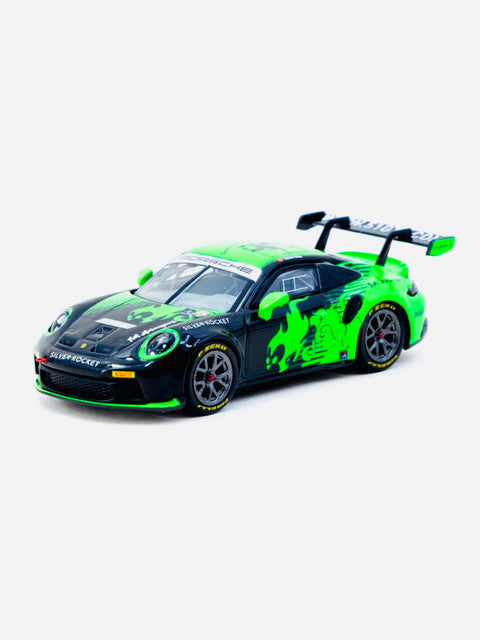 Tarmac Works Hobby 64 Factory Sealed X iXO Models Porsche 911 GT3 Cup (992) Fire Monkey Motorsport