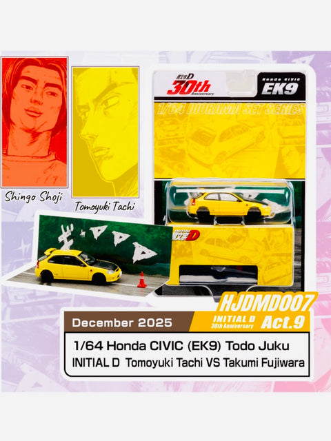 Initial D Hobby Japan JDM64 30th Anniversary Honda CIVIC (EK9) Todojuku / Initial D Tomoyuki Tachi VS Takumi Fujiwara