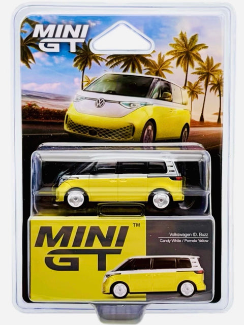 Mini GT Mijo Exclusive Volkswagen ID. Buzz Candy White/Pomelo Yellow #1110 Chase