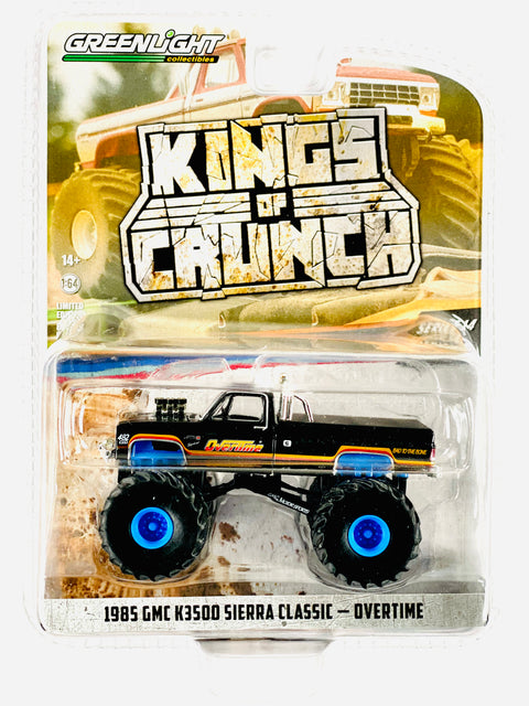Greenlight Walmart Exclusive King of Crunch 1985 GMC K3500 Sierra Classic Overtime Chase