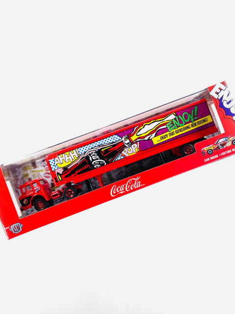 M2 Machines Auto Haulers Coca Cola 1957 Ford C-600 & 1970 Ford Mustang 428 SCJ Chase