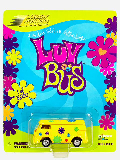 Johnny Lightning Playing Mantis Luv Bus '60s Volkswagen Van Yellow - Damaged Card/Blister